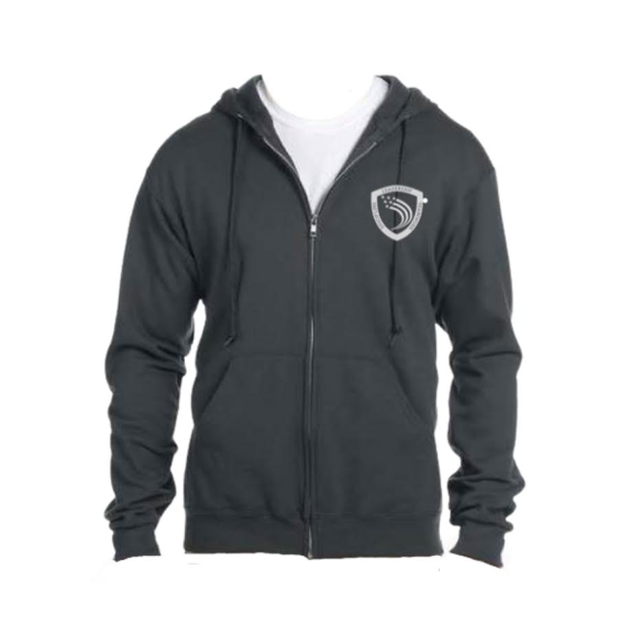 Young Marines Zippered Hoodie Black Heather