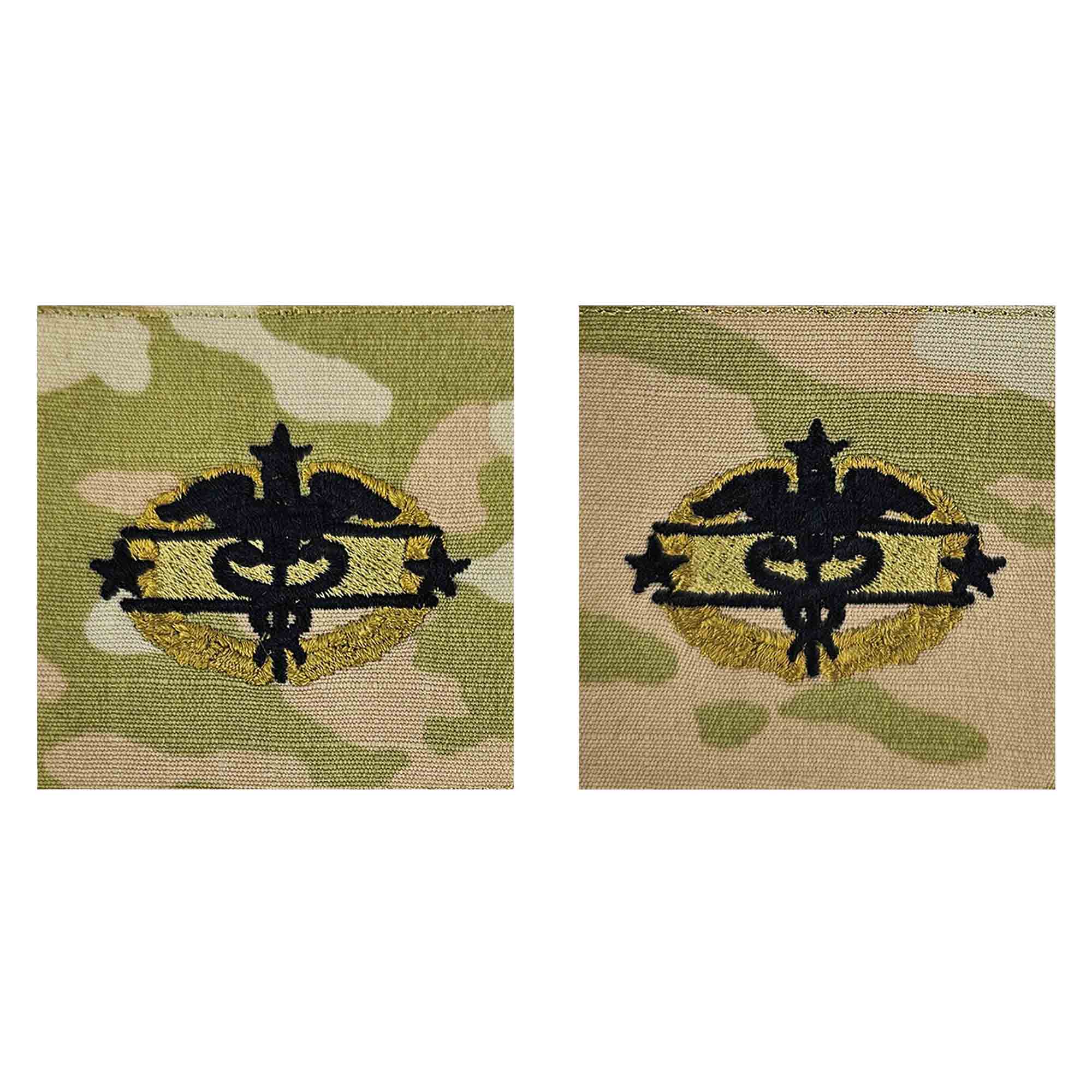 Army Embroidered Badge on OCP Sew on: Master Combat Medical - 4th Award