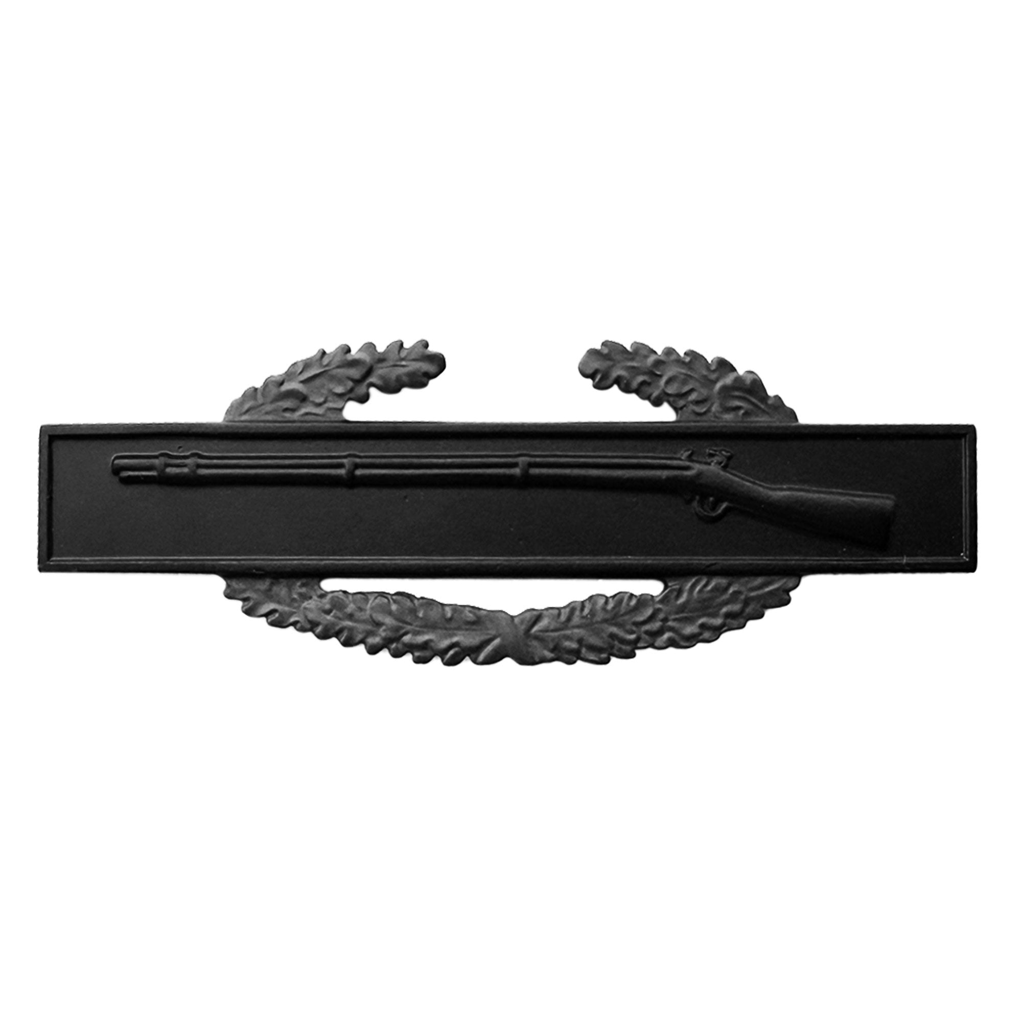 Army Badge: Master Combat Infantry First Award - regulation size, subdued metal
