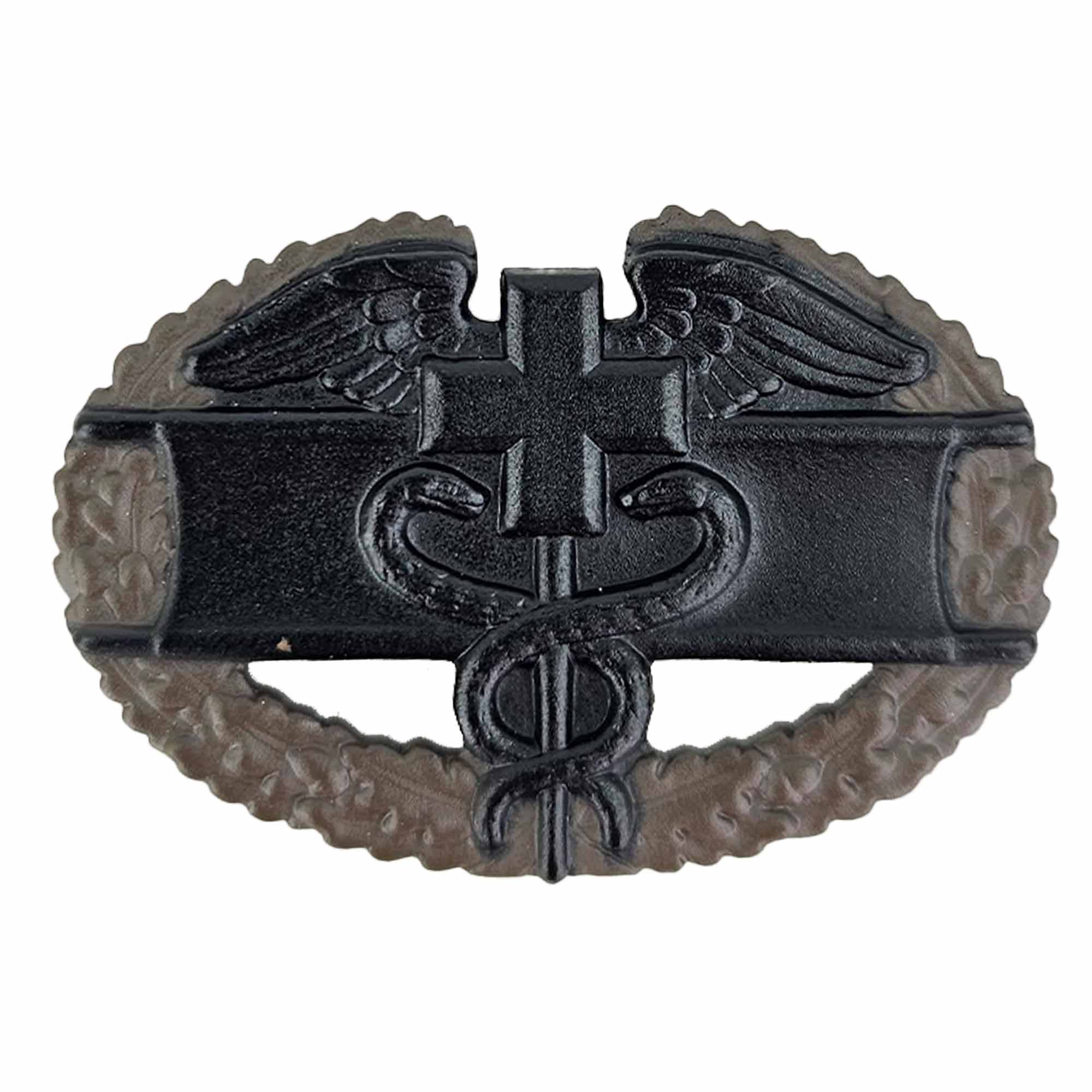 Army Badge: Master Combat Medical First Award - regulation size, subdued metal