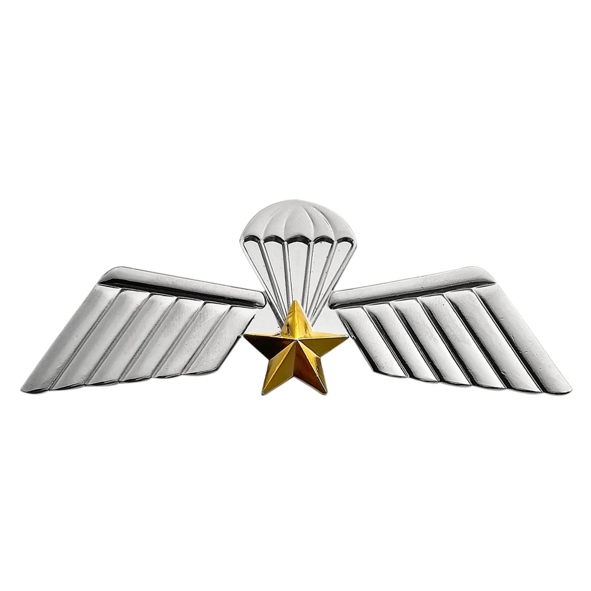 Badge: Netherlands Jump Wings - Silver/Gold Star Regulation size