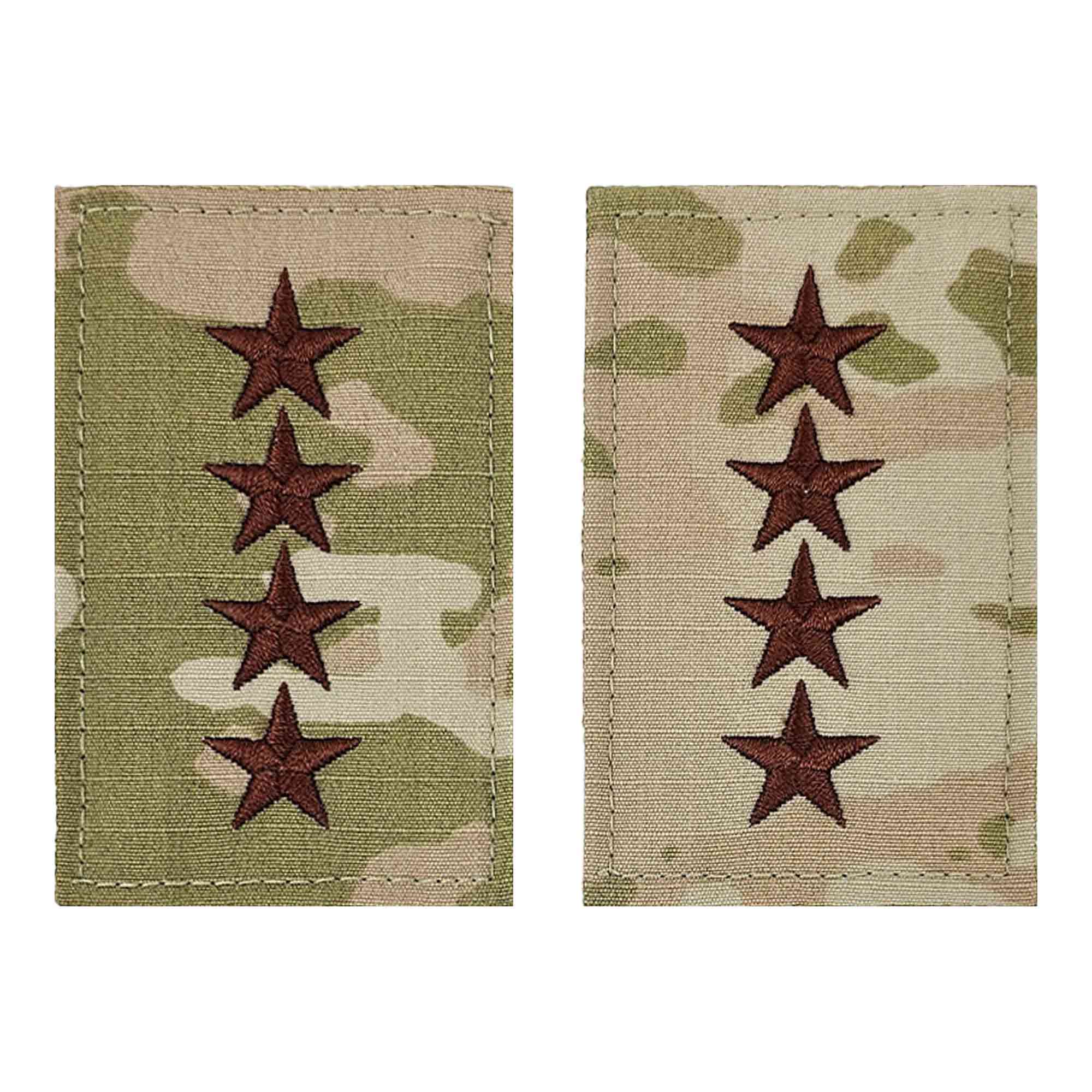 Air Force Embroidered OCP with Hook Officer Rank Insignia: 4 Star General