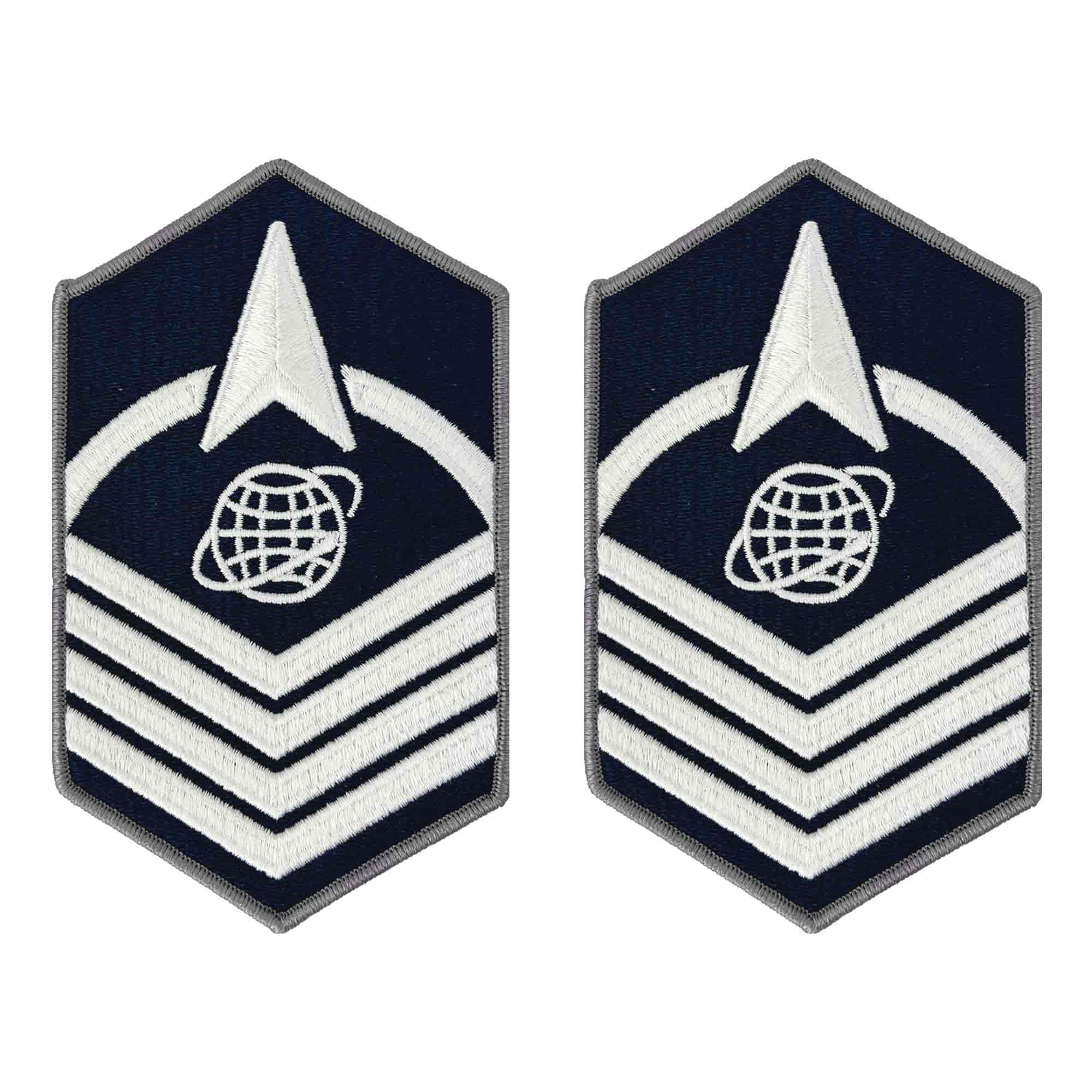 Space Force Chevron Embroidered: Master Sergeant - Small Color