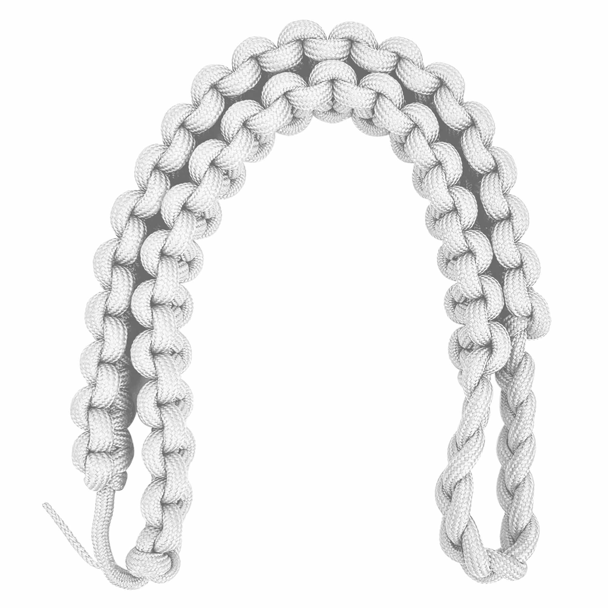 Shoulder Cord: 2723 Interwoven Snow White
