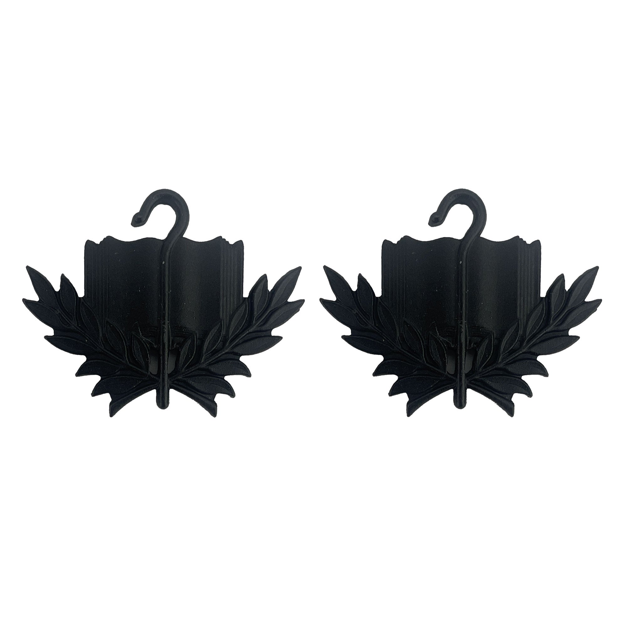 Army Officer Collar Device: Chaplain Candidate - black metal