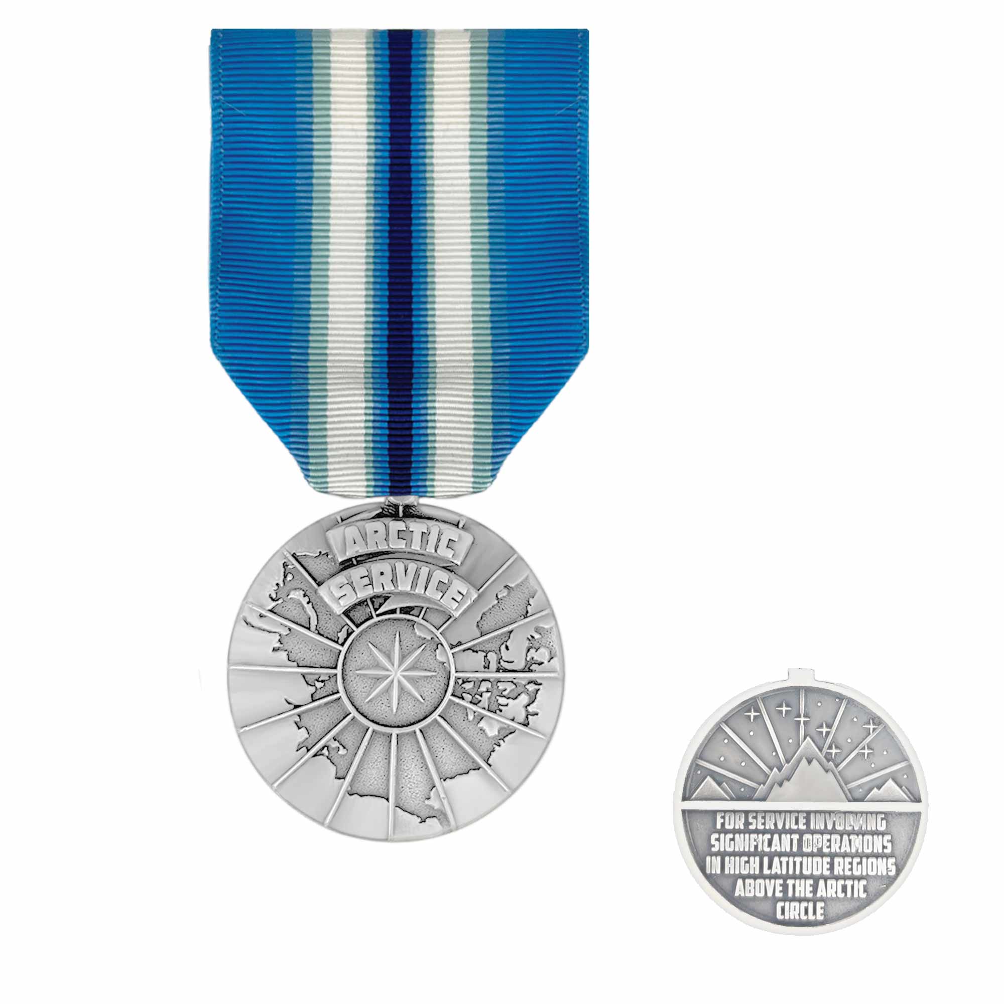 Full Size Medal: US Navy Arctic Service - mirror finish