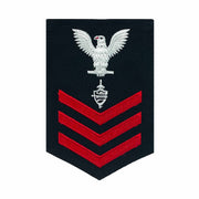 Navy E6 FEMALE Rating Badge: CWT Cyber Warfare Technician - New Serge for Jumper