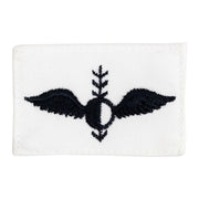 Navy Rating Badge: Striker Mark for AG Aerographers Mate - white CNT for dress uniforms