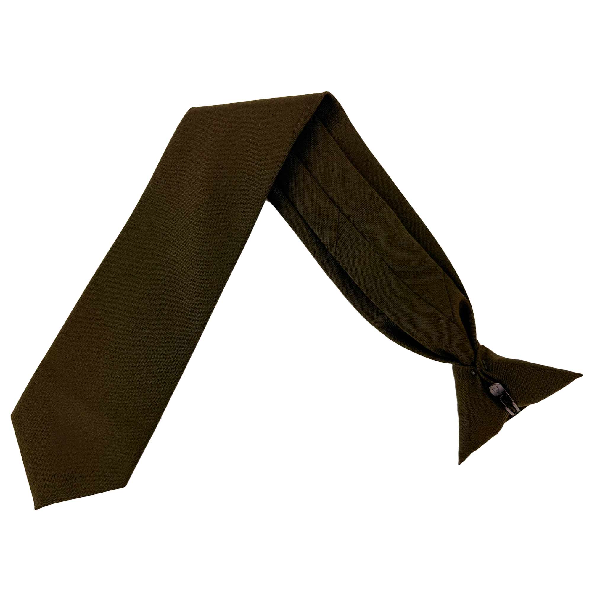 Army Tie: Clip on 21" - AGSU Green