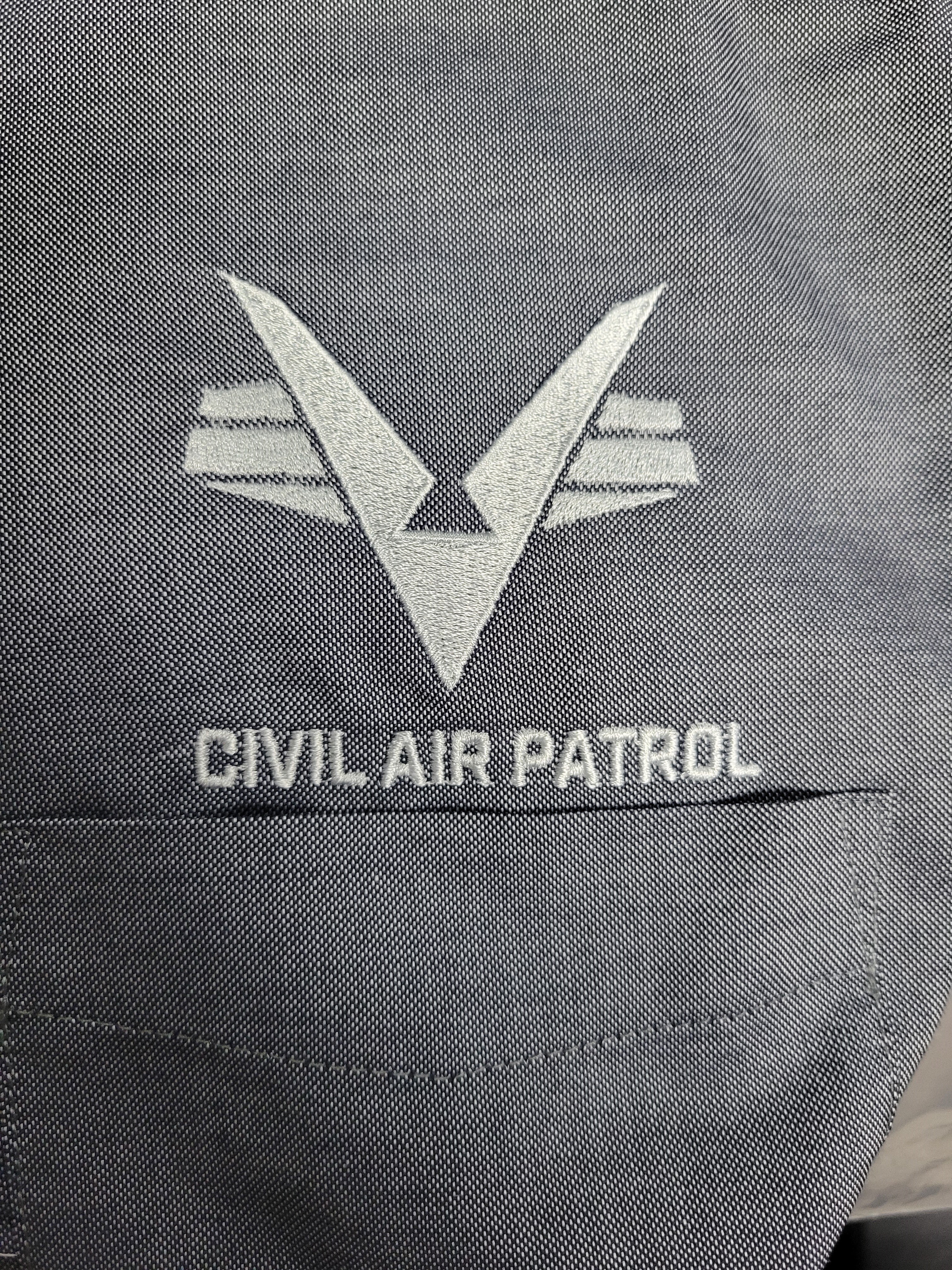 Civil Air Patrol Leisure Shirt: Male Long Sleeve (Black) with/Flying V.