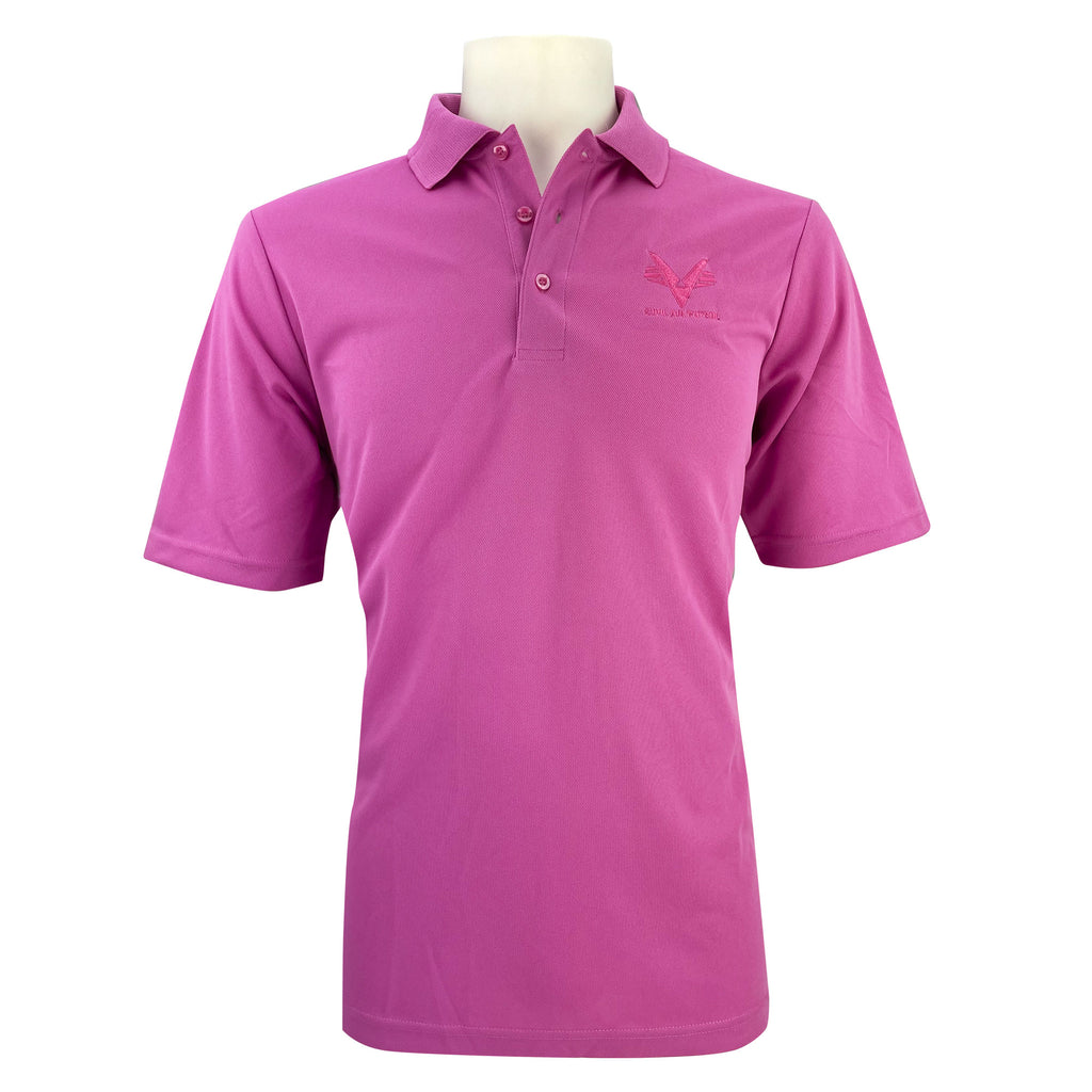Civil Air Patrol: Male Polo Shirt - Short Sleeve (Charity Pink) for Breast Cancer Awareness