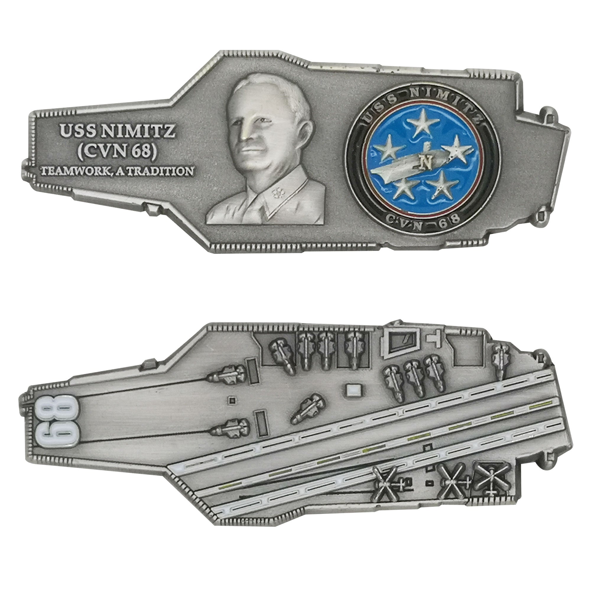 Coin: 3" USS Nimitz CVN-68 - Carrier Shape