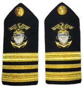 USNSCC - Lieutenant Commander (LCDR) Hard Shoulder Board (Female)