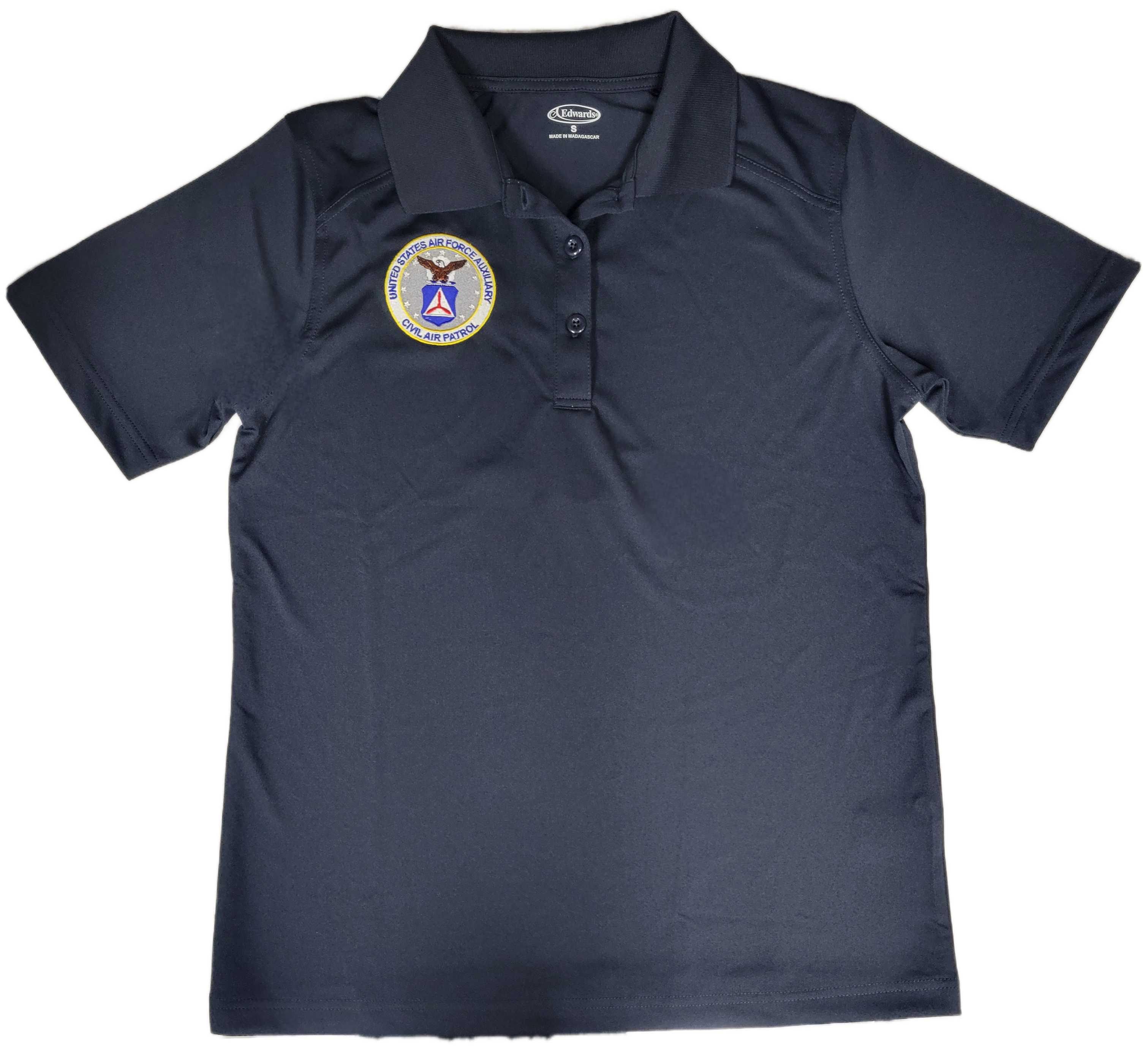 Civil Air Patrol Uniform: Golf Shirt with Seal - female (NOT PERSONALIZED)**PLEASE CHECK THE SIZE MEASUREMENTS**