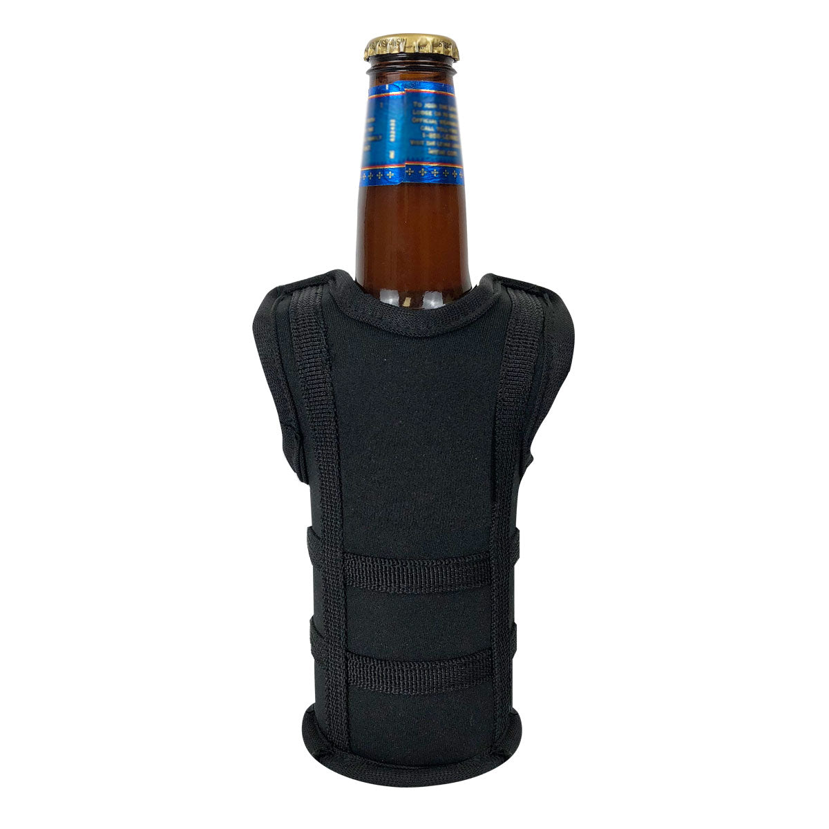 Marine Corps Tactical Koozie: Bottle Cover Black with Eagle Globe and Anchor Emblem