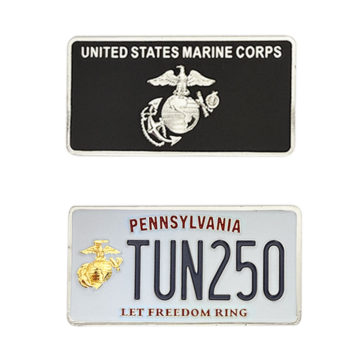 Marine Corps Coin: 1.25" License Plate Pennsylvania - TUN250