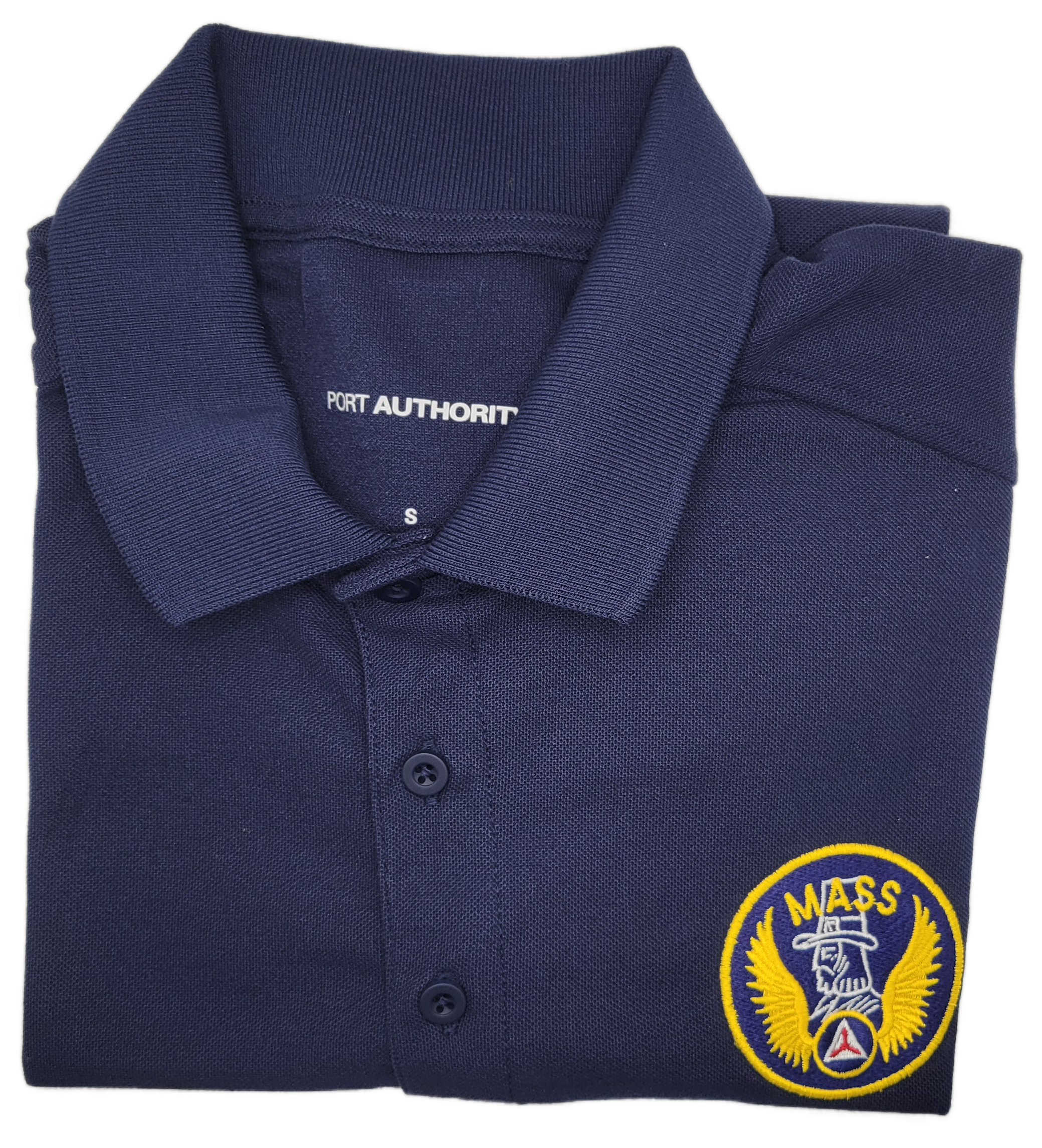 Civil Air Patrol Leisure Shirt: Polo (Navy Blue) with Wing/Region Emb Male