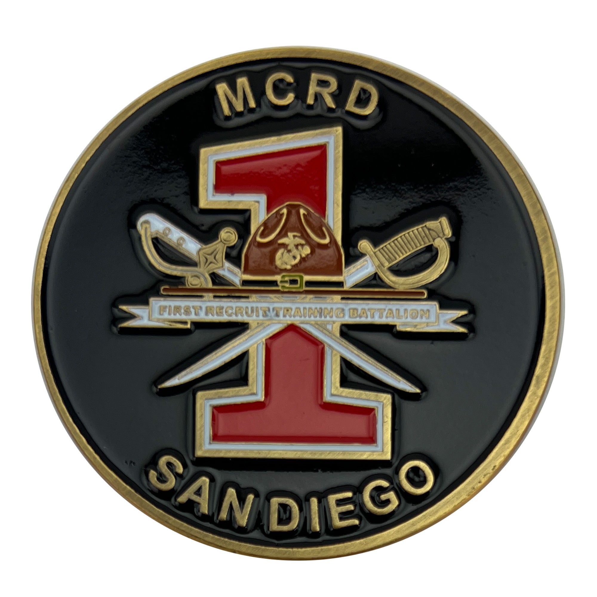 Marine Corps Coin: 2" Marine Corps Recruit Depot San Diego 1st Battalion Charlie Company