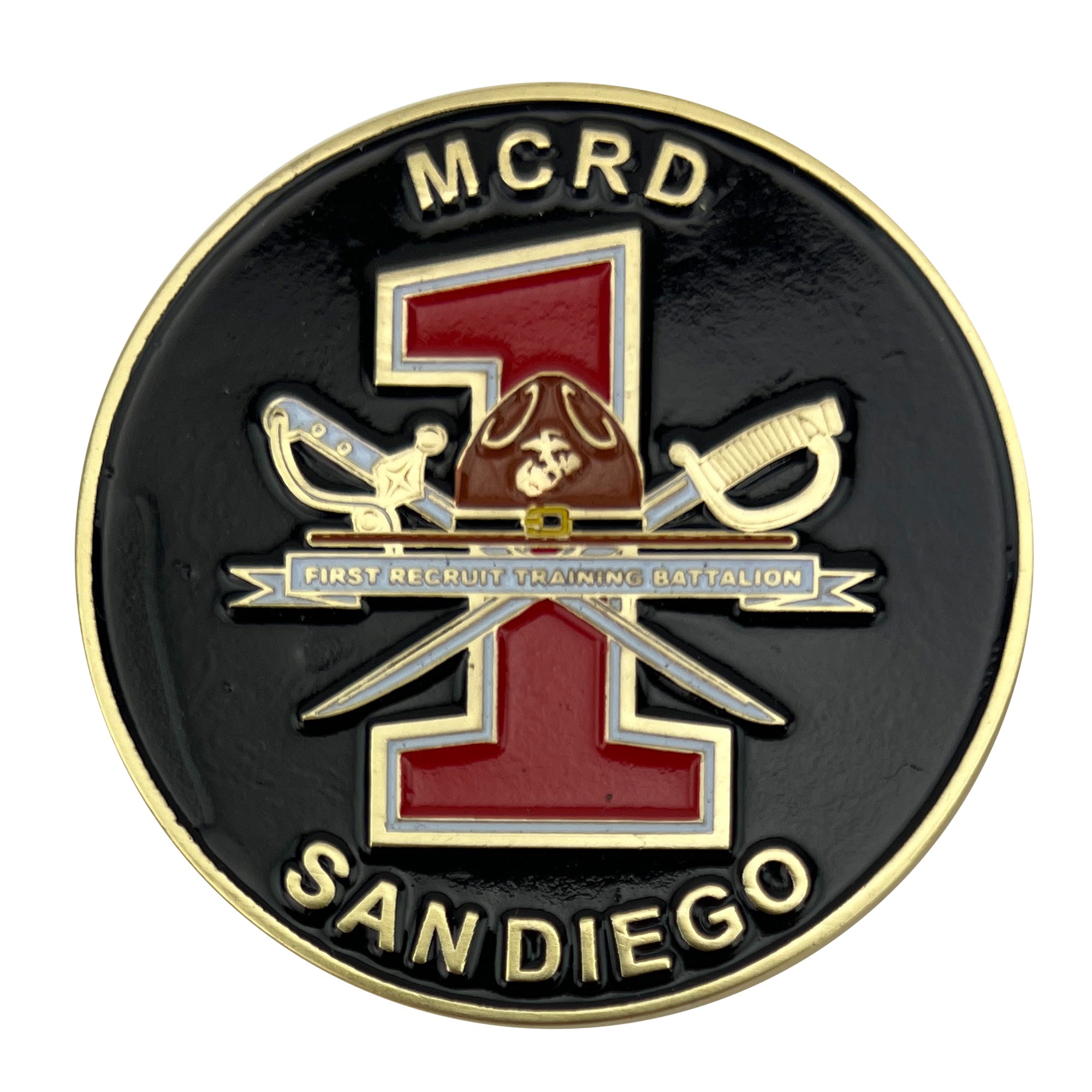 Marine Corps Coin: 2" Marine Corps Recruit Depot San Diego 1st Battalion Delta Company