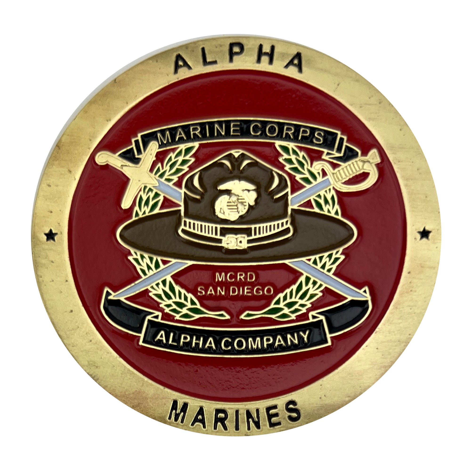 Marine Corps Coin: 2" Marine Corps Recruit Depot San Diego 1st Battalion Alpha Company