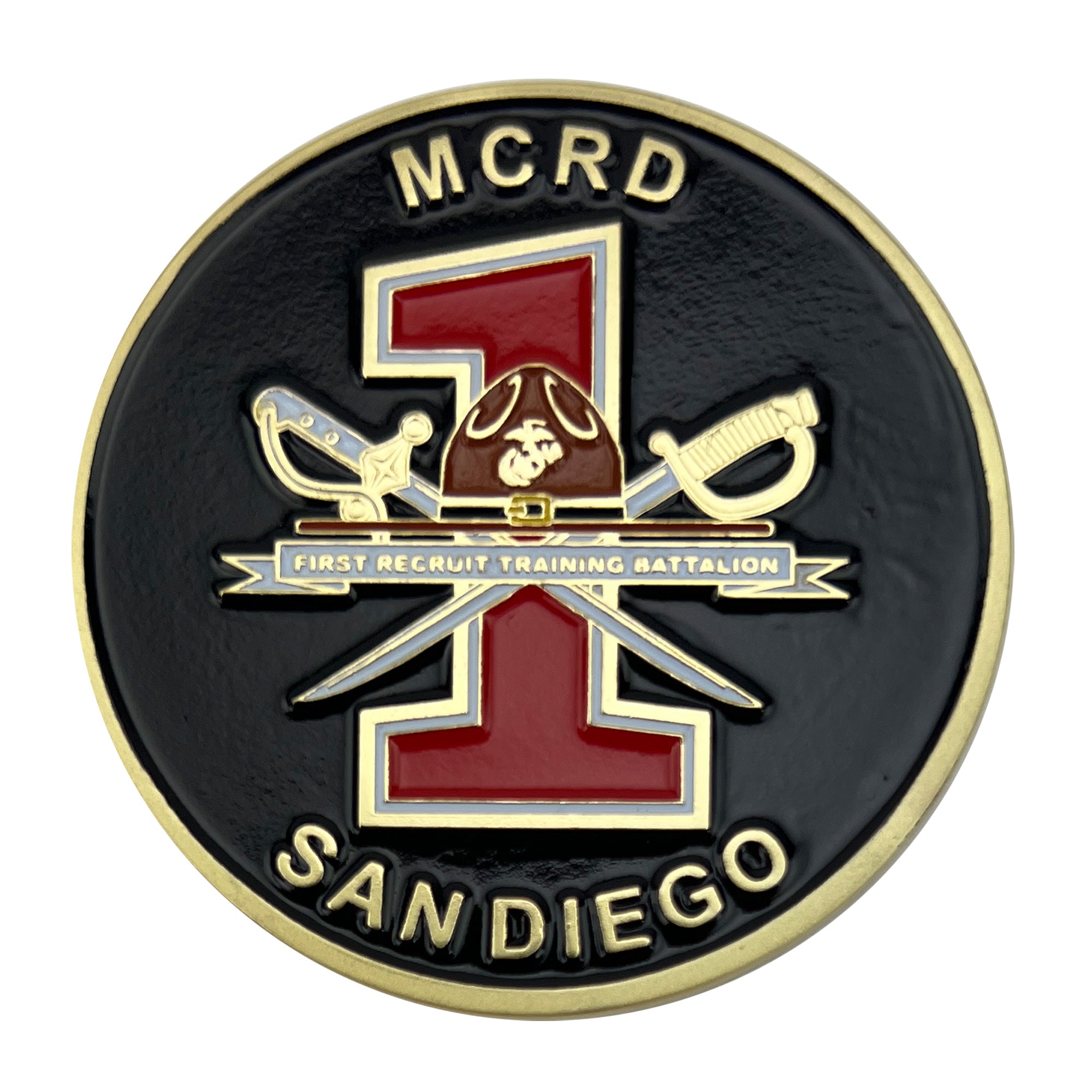 Marine Corps Coin: 2" Marine Corps Recruit Depot San Diego 1st Battalion Alpha Company