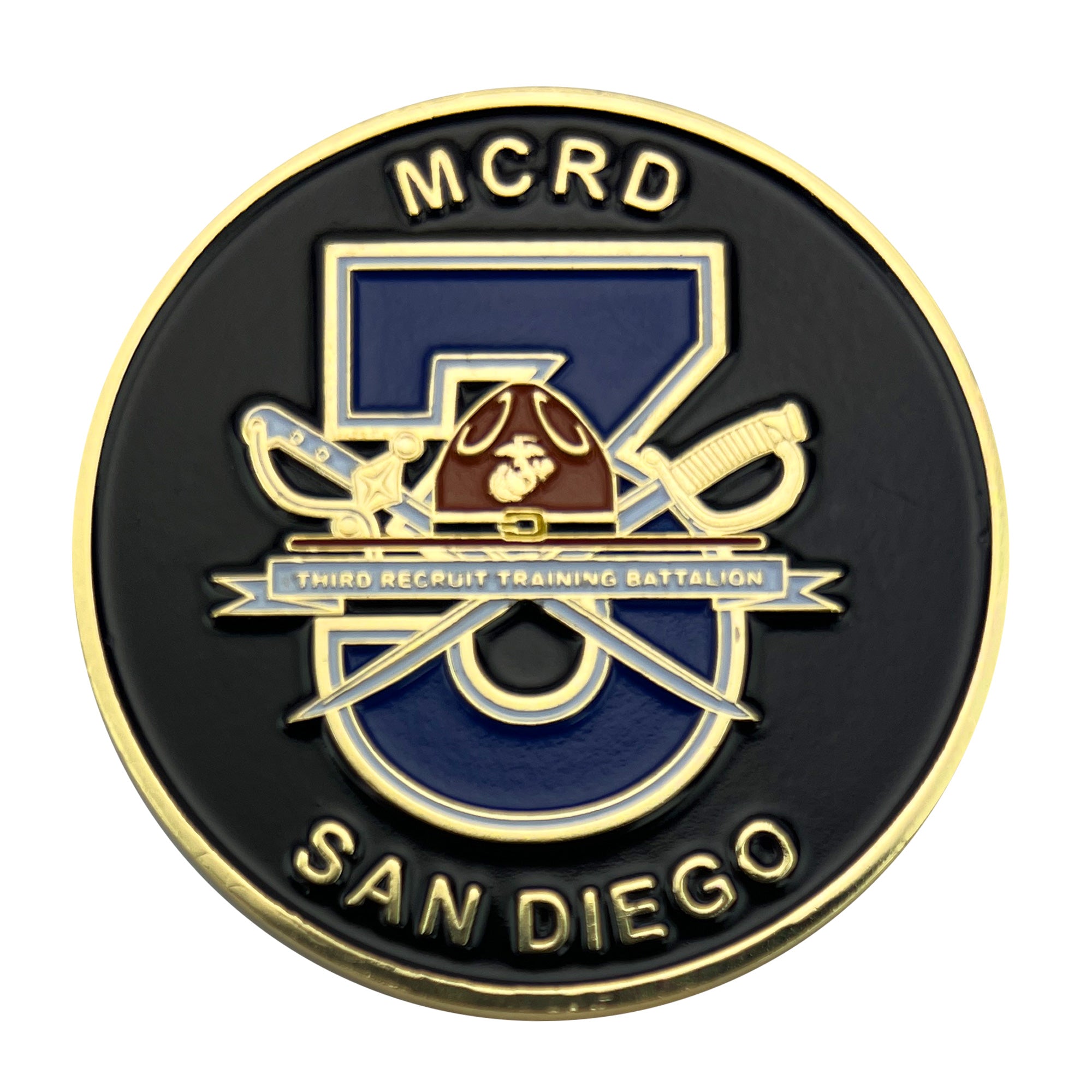 Marine Corps Coin: 2" Marine Corps Recruit Depot San Diego 3rd Battalion Mike Company