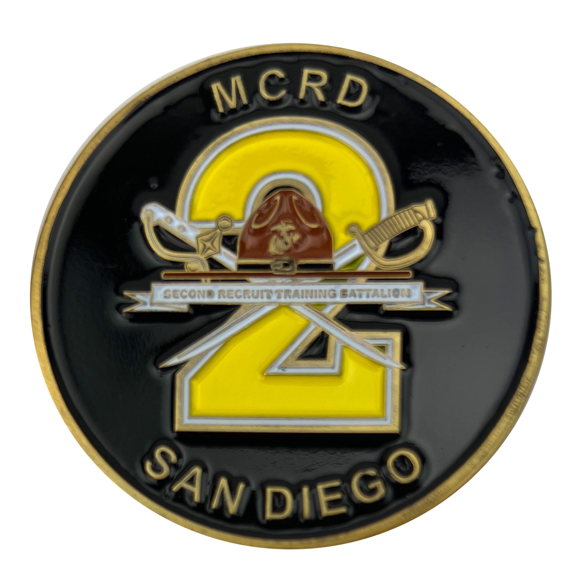 Marine Corps Coin: 2" Marine Corps Recruit Depot San Diego 2nd Battalion Golf Company