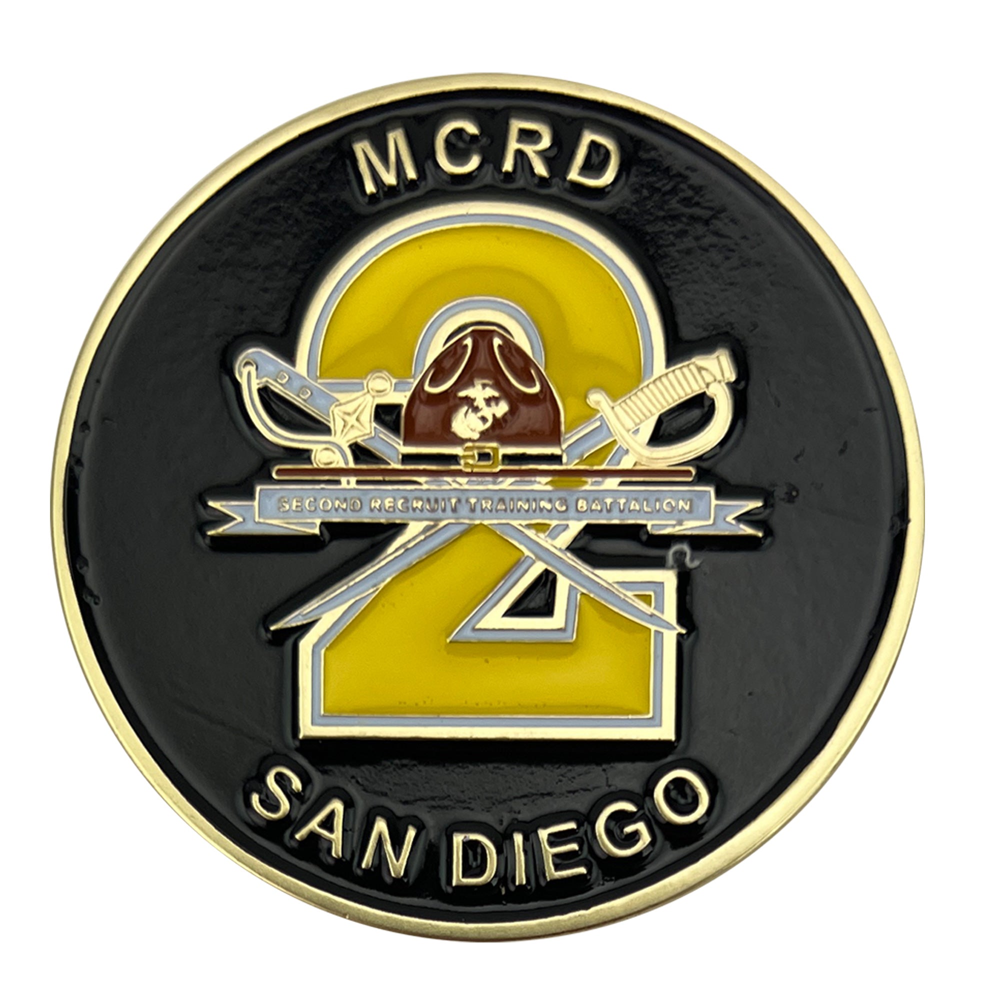 Marine Corps Coin: 2" Marine Corps Recruit Depot San Diego 2nd Battalion Fox Company
