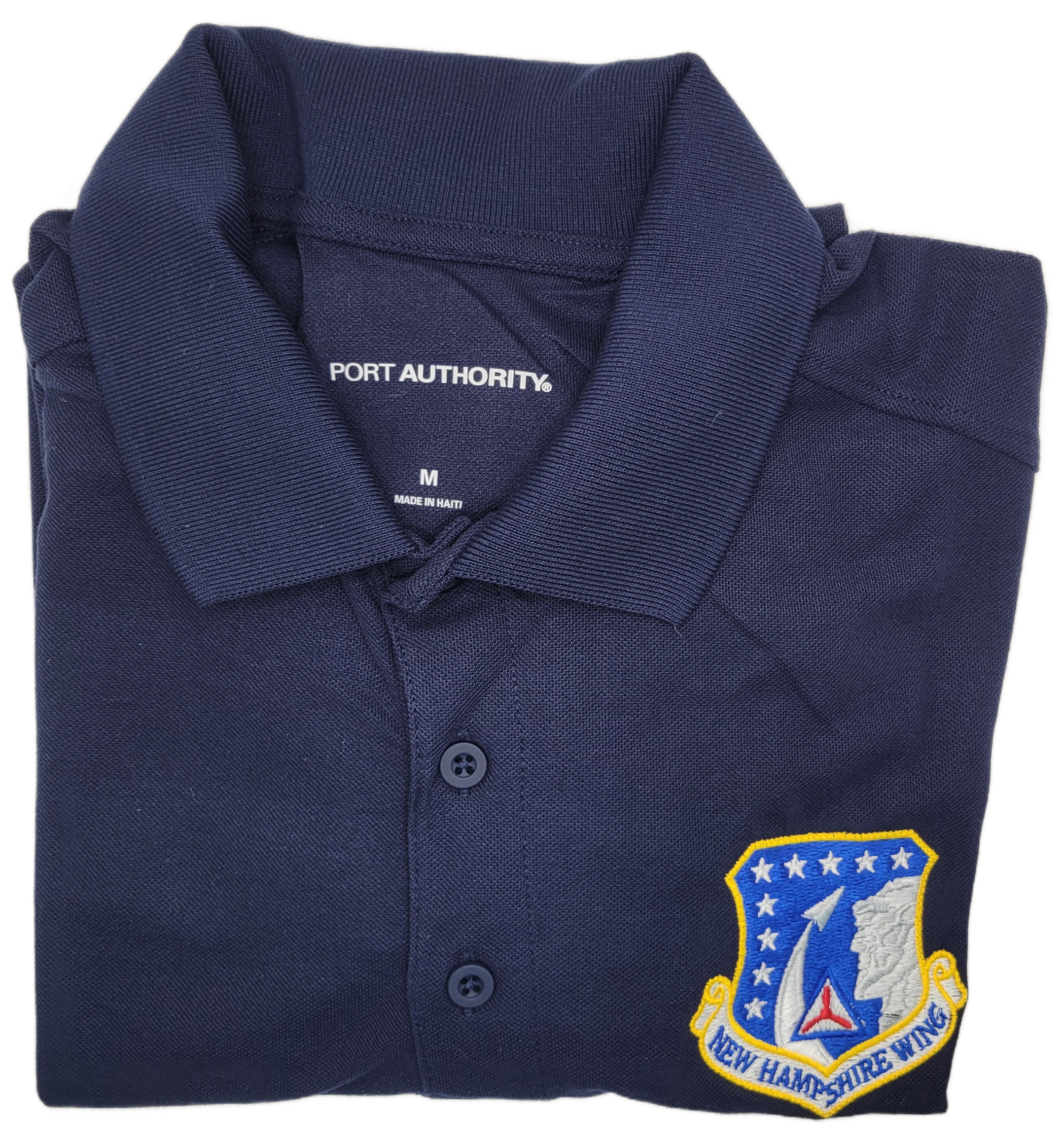 Civil Air Patrol Leisure Shirt: Polo (Navy Blue) with Wing/Region Emb Male