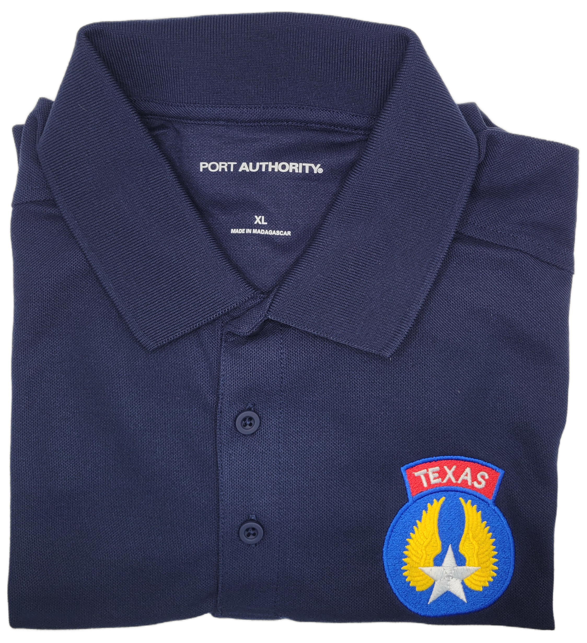 Civil Air Patrol Leisure Shirt: Polo (Navy Blue) with Wing/Region Emb Male