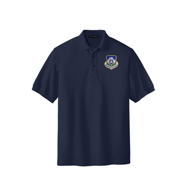 Civil Air Patrol Leisure Shirt: Polo (Navy Blue) with Wing/Region Emb Male
