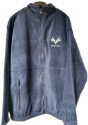Civil Air Patrol Blue Zippered Fleece Jacket with Grey Flying V Logo
