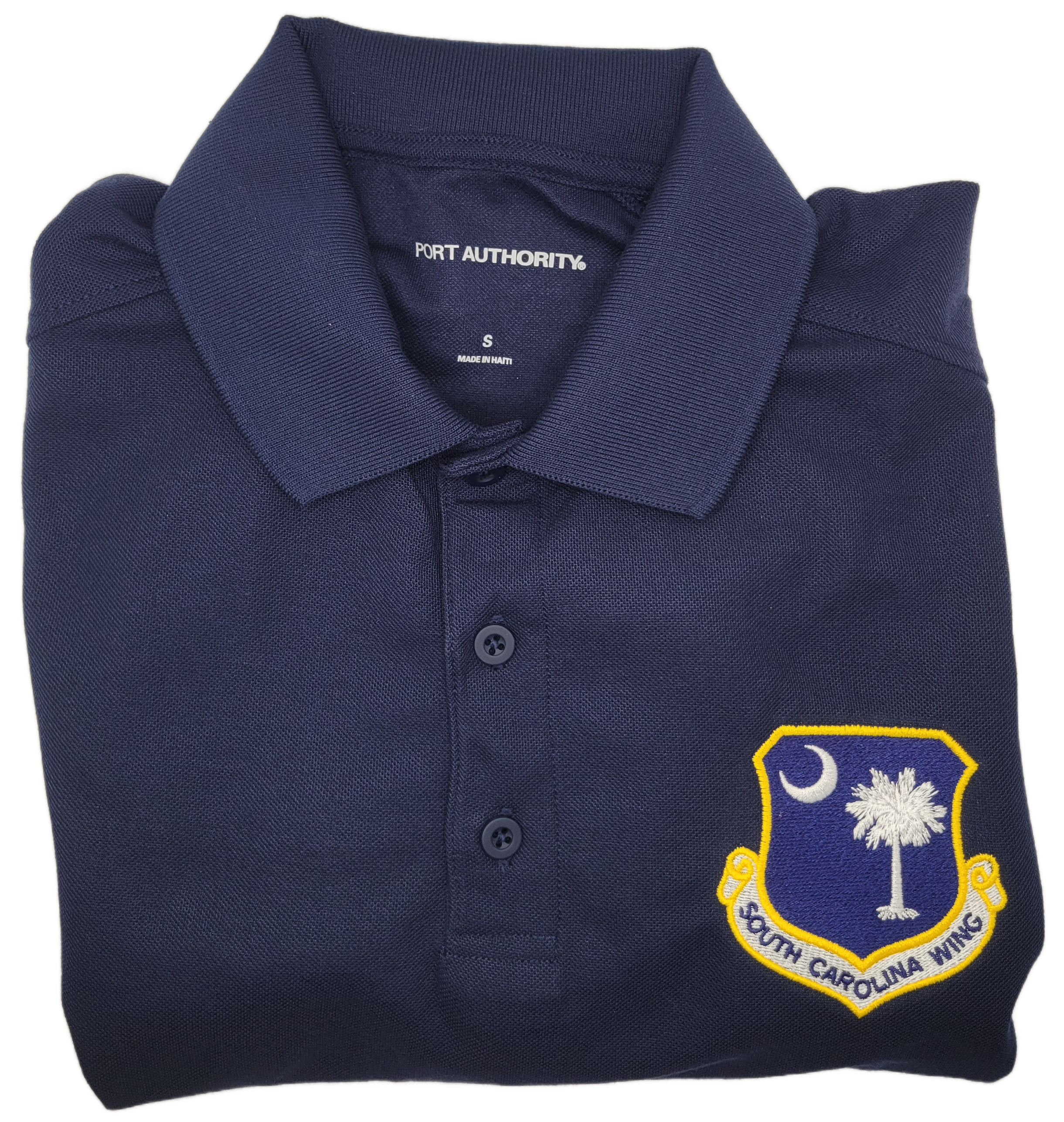 Civil Air Patrol Leisure Shirt: Polo (Navy Blue) with Wing/Region Emb Male