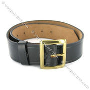 Navy Belt: Heavy Duty Leather Belt with Brass Buckle