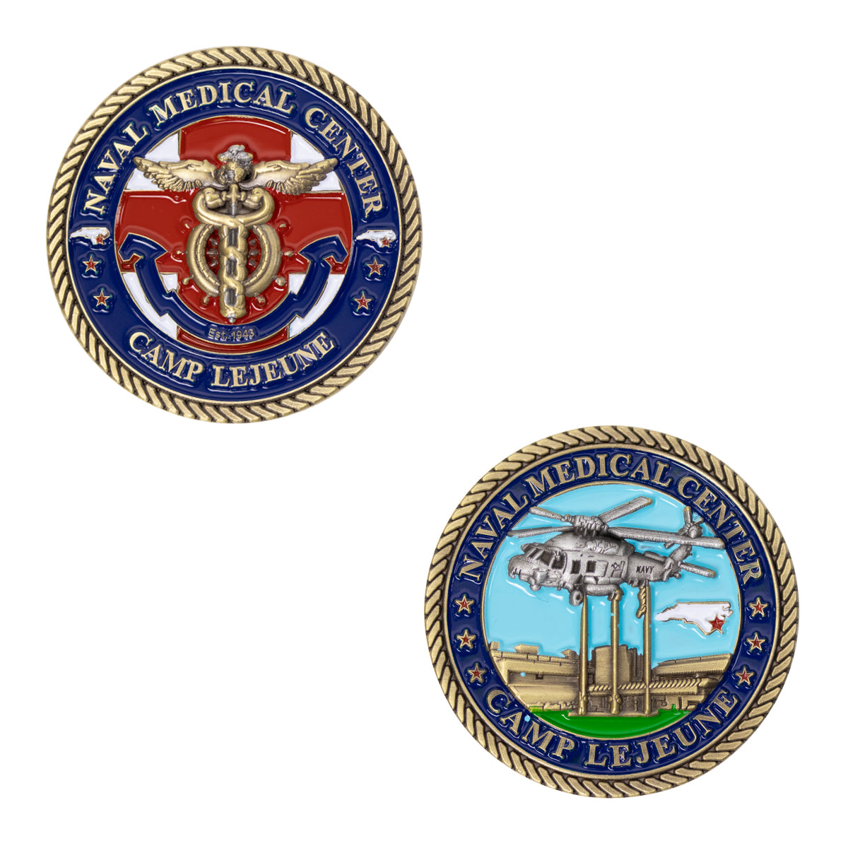 tent coin Coin: 1 3/4" Naval Medical Center Camp Lejeune