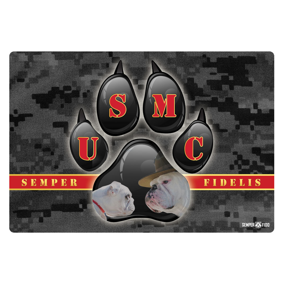 Pet Chow Mat 16x20 with Paw Print