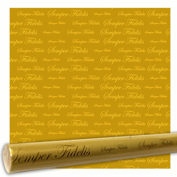 Wrapping paper: Semper Fidelis Gold Metallic