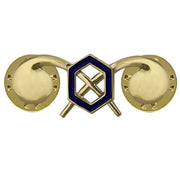Army Officer Branch of Service Collar Device: Chemical - 22k gold plated