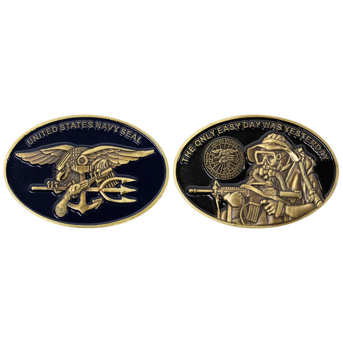 Coin: Navy Seal with Trident Oval