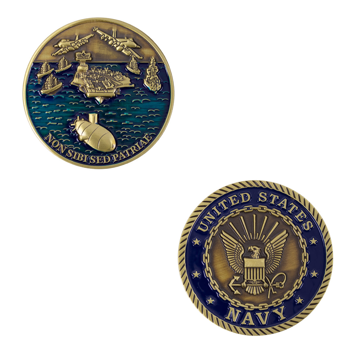 Coin: 2" US Navy Theme - Non Sibi Sed Patriae