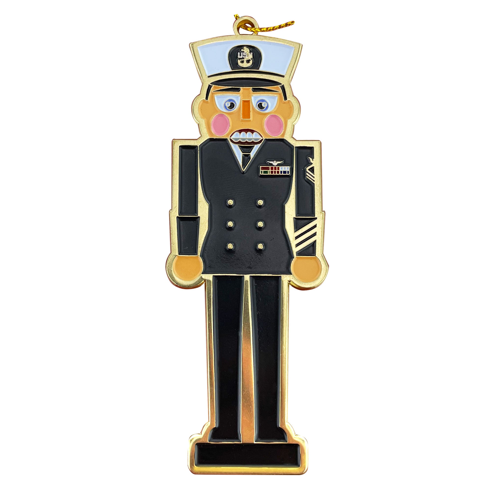 Navy Nutcracker 4" Metal Chief