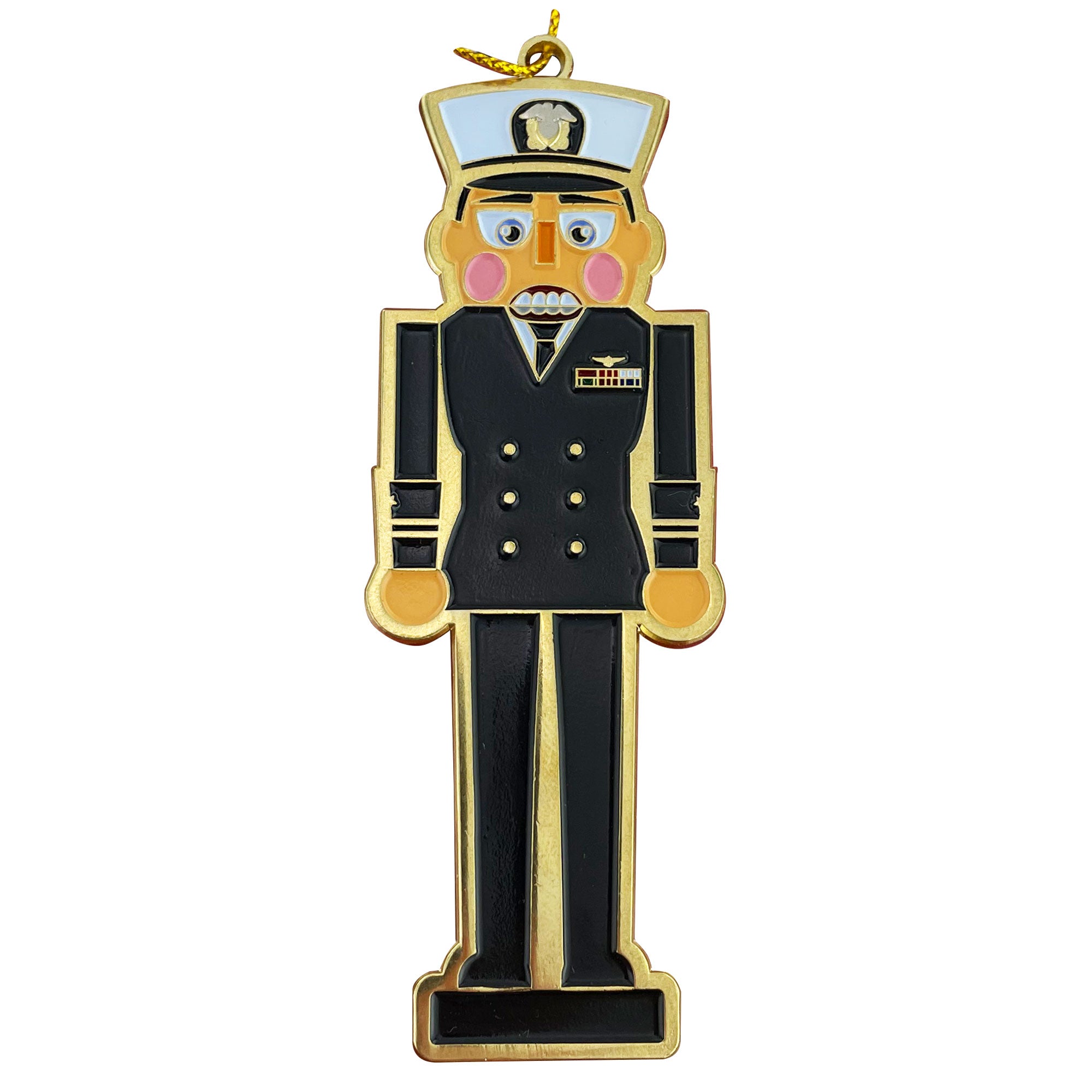 Navy Nutcracker 4" Metal Officer