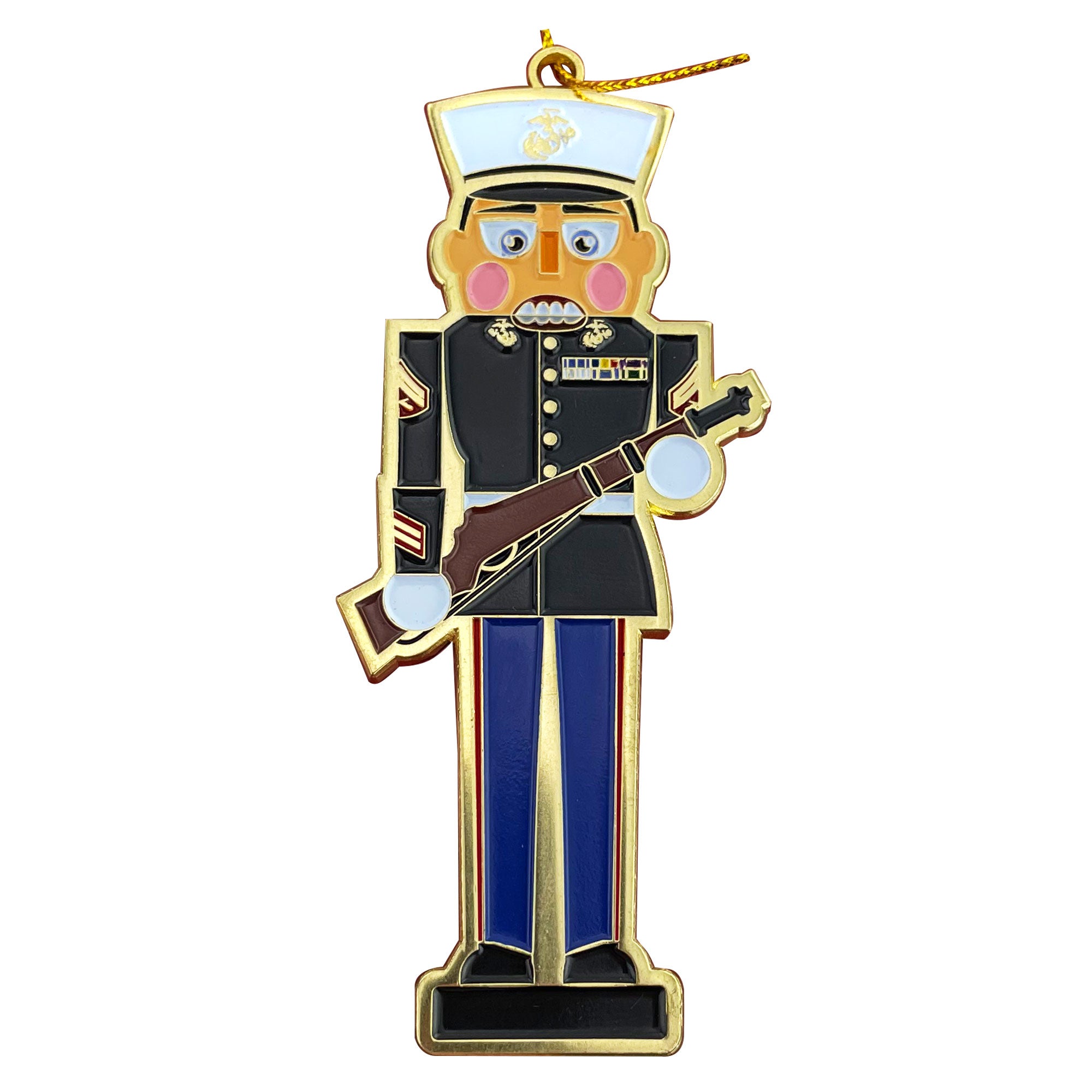 USMC Nutcracker 4" Metal Corporal Port Arms Enlisted