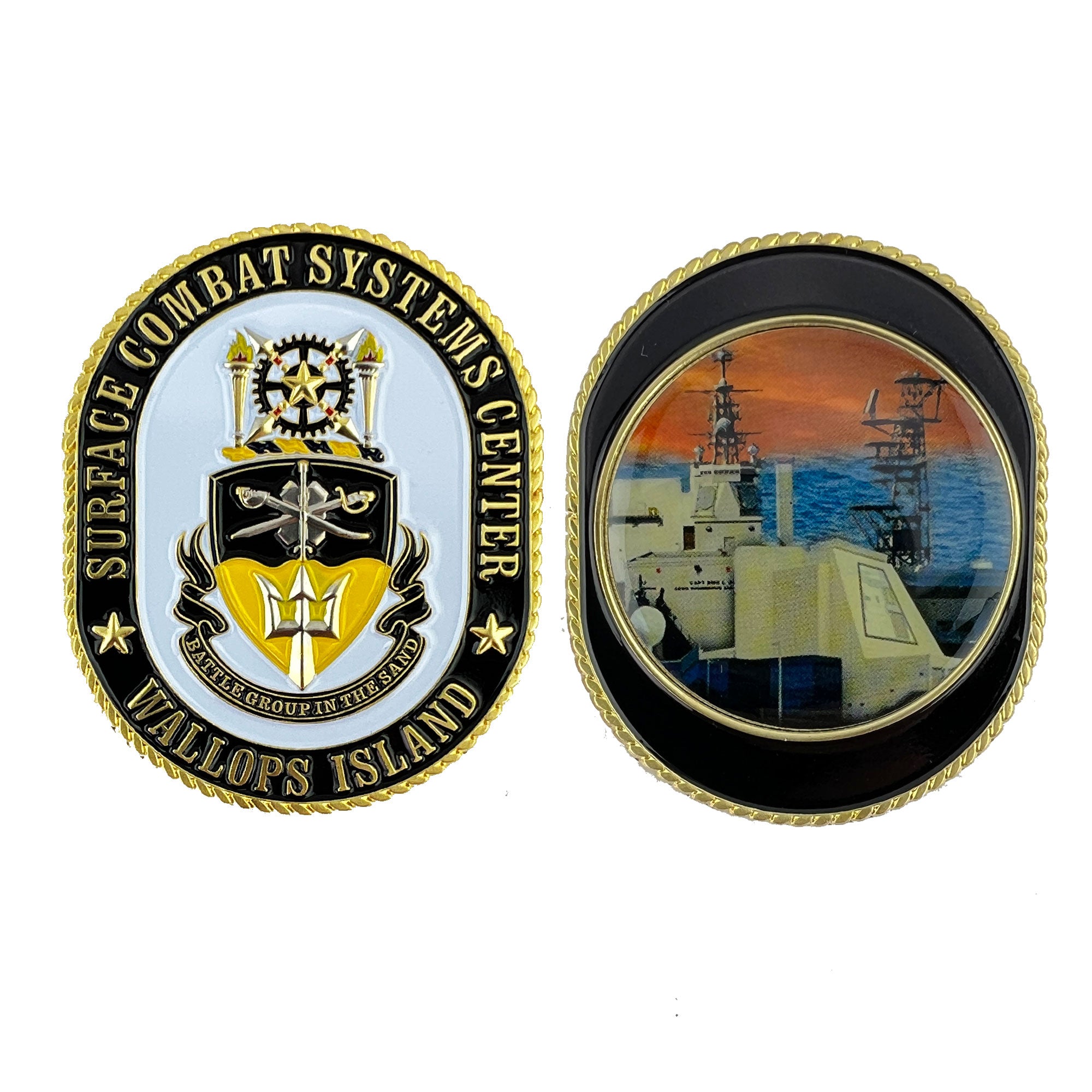 Coin: 2.25" Surface Combat Systems Center Wallops Island Command