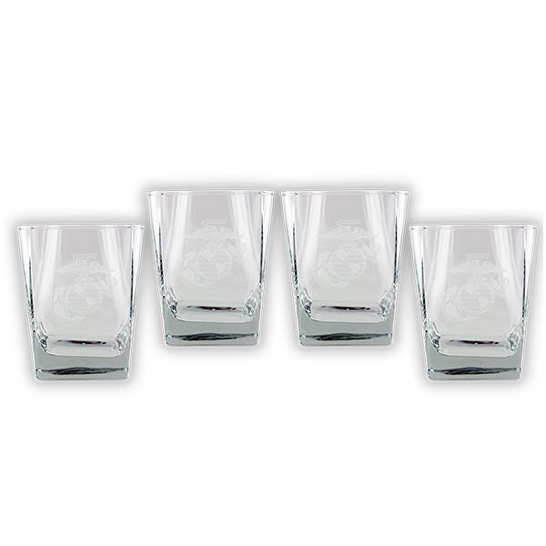 Marine Corps Glassware: Set of 4 Glasses