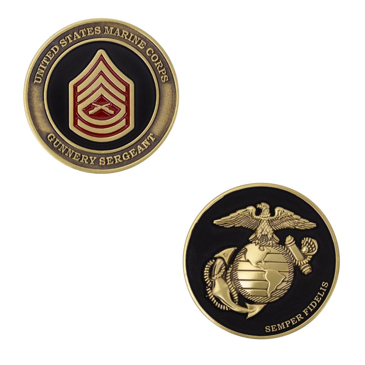Marine Corps Coin: Gunnery Sergeant 1.75"