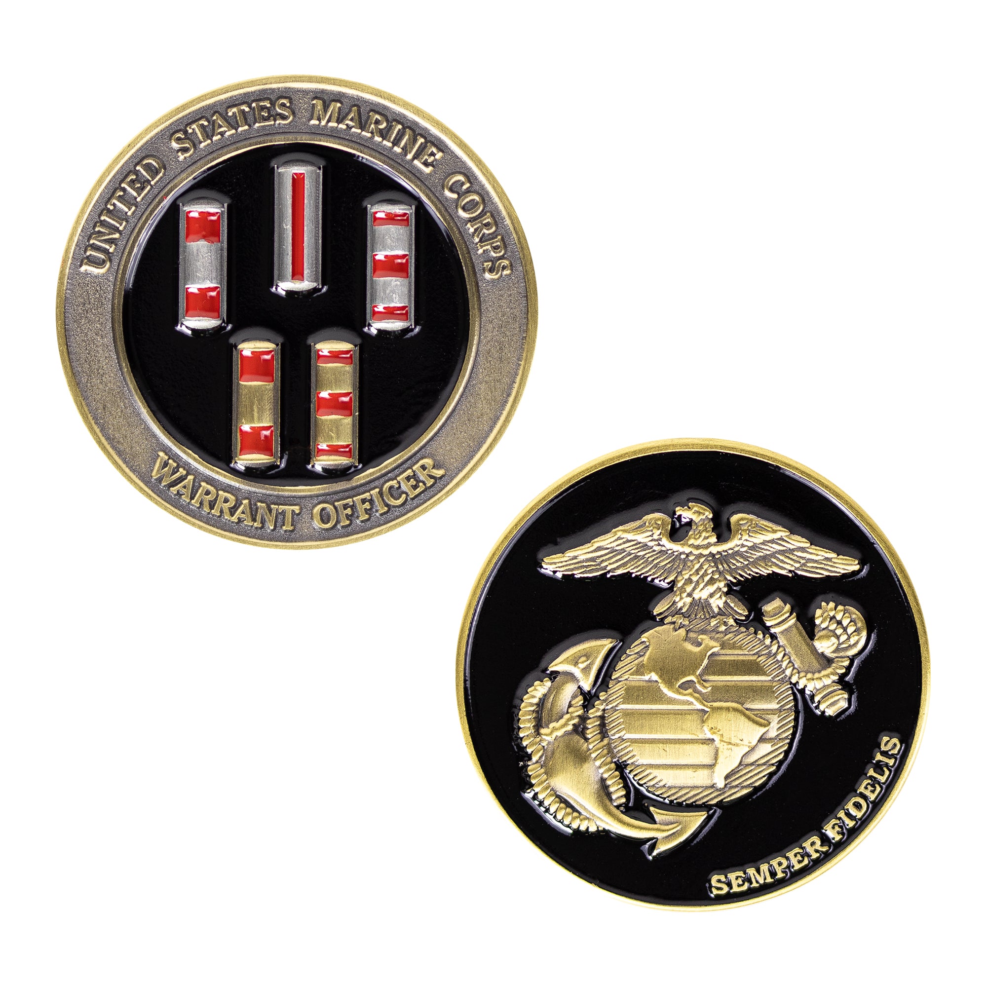 Marine Corps Coin: Warrant Officers 1.75"