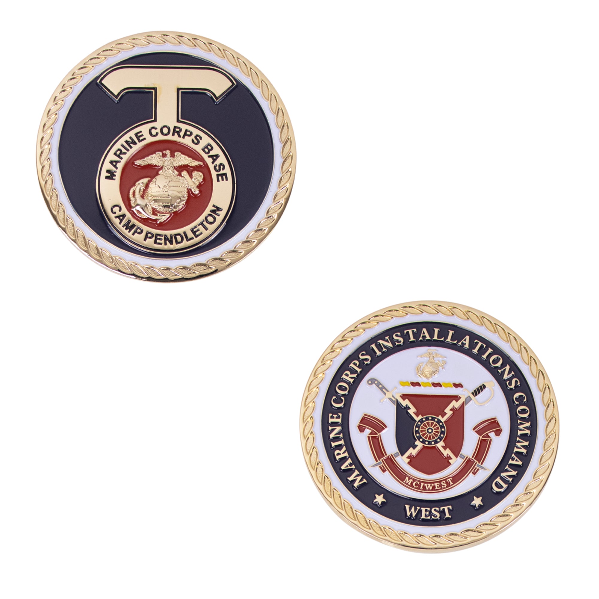 Marine Corps Coin 2": Installation Command West Marine Corps Base Camp Pendleton