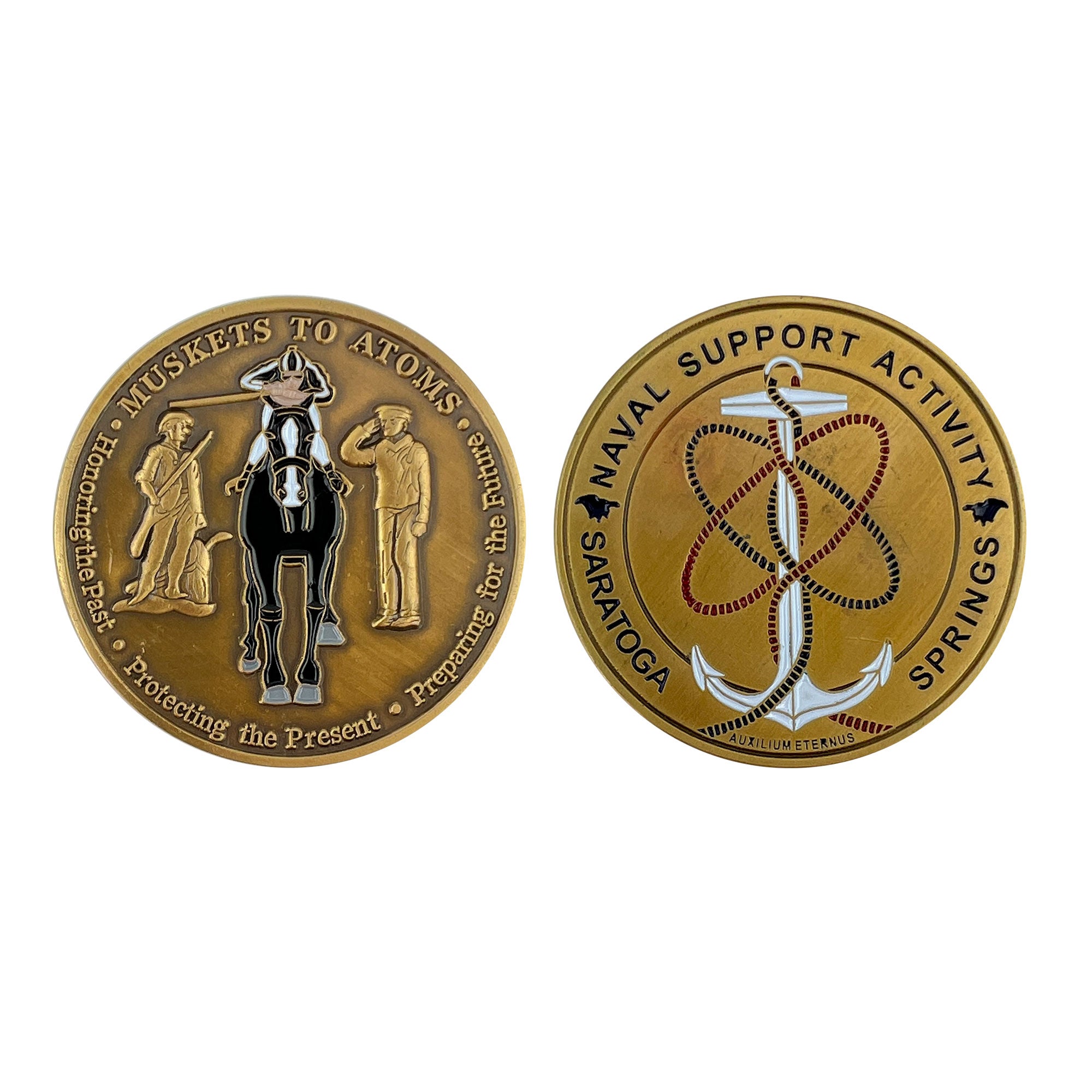 Coin: 1 3/4" Naval Support Activity Saratoga Springs