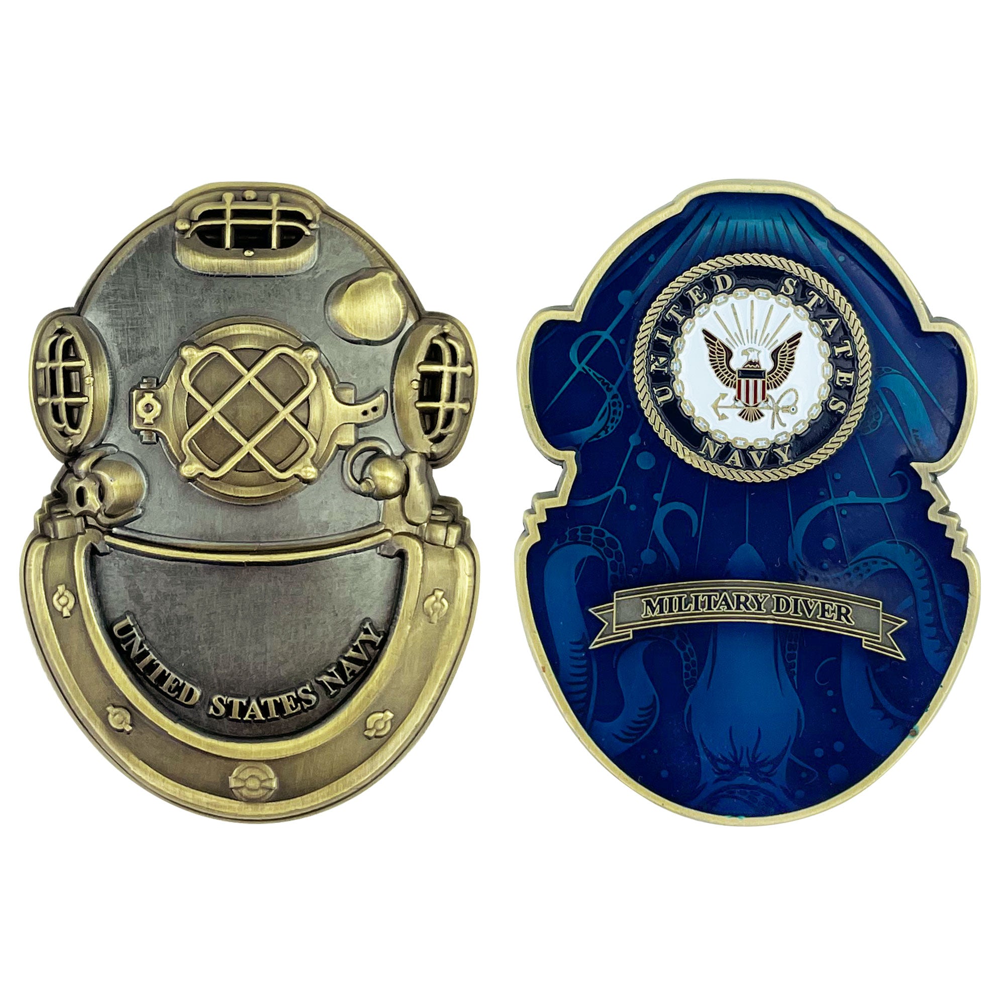 Coin 2 1/2": Navy Diver Helmet